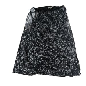 Max Studio Black and White Dotted A-Line Skirt